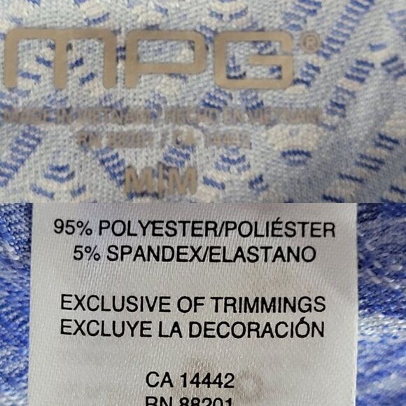 MPG Activewear Skirt M Baby Blue Print Stretch High Low Aline Pockets Athletic - Picture 4 of 10